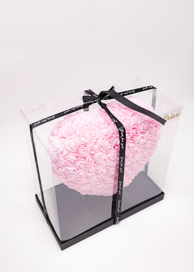 Aranjament de Lux "Pink Diamond Heart" în Vitrină Deluxe