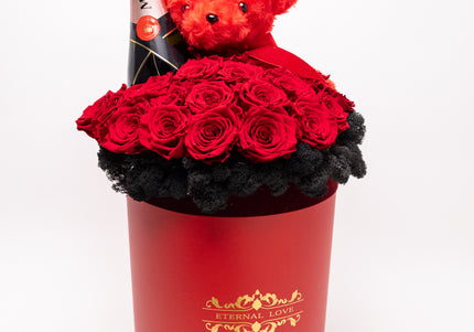 Aranjament de Lux „Eternal Crimson” cu Moët și Catifea