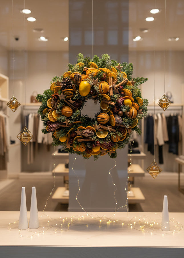 Coroniță Crăciun "Citrus & Cinnamon" Brad Nobilis Mare