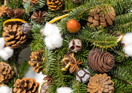 Coroniță de Crăciun Artizanală „Cotton & Cedar Forest”