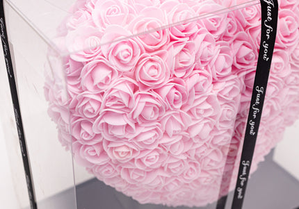 Aranjament de Lux "Pink Diamond Heart" în Vitrină Deluxe