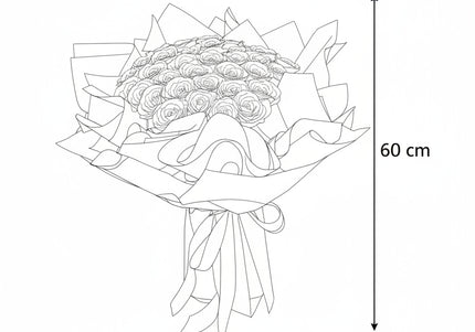 Buchet Gigant "Lavender Dream" cu 59 Trandafiri Mov Pastel