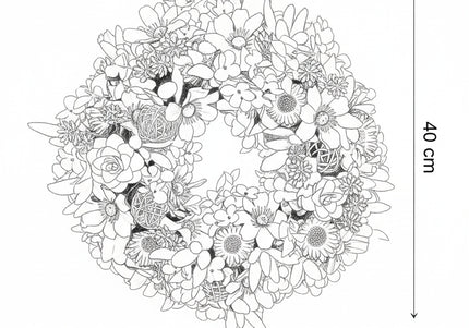 Coroniță Florală „Wildflower Celebration” – Aranjament Handmade Bogat cu Flori Uscate, Criogenate și Accente Boho