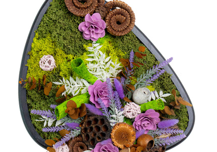 Tablou decorativ „Lavender Woods” – compoziție în tonuri de mov și verde