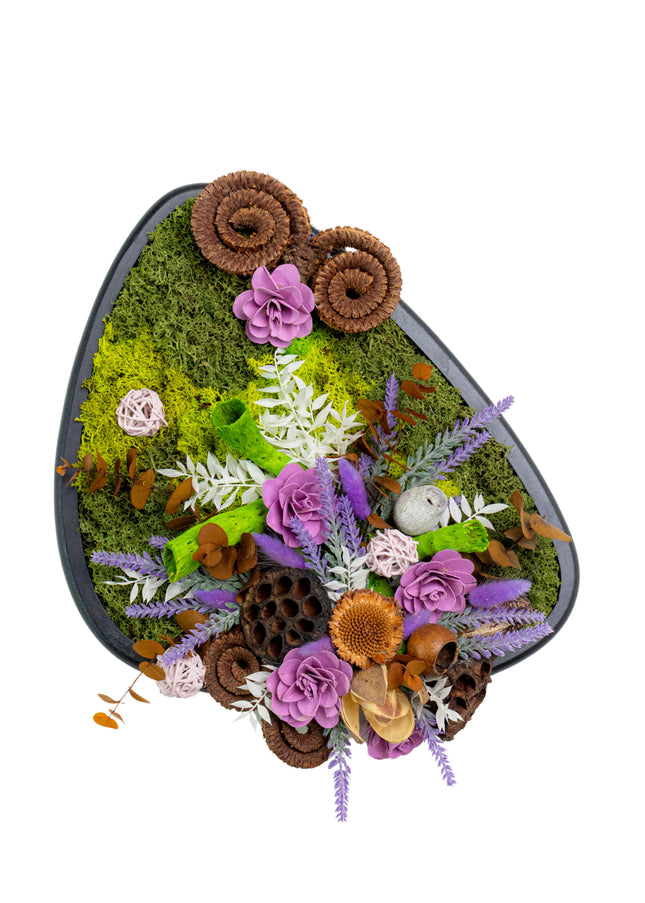 Tablou decorativ „Lavender Woods” – compoziție în tonuri de mov și verde