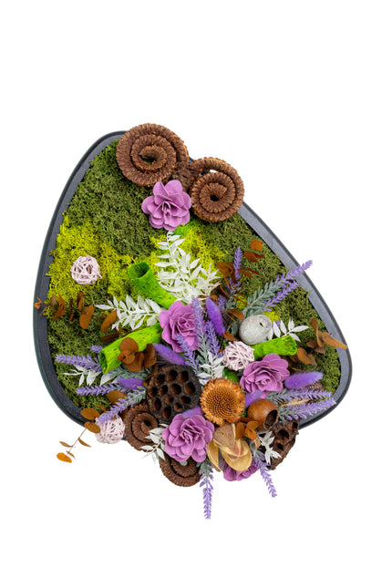 Tablou decorativ „Lavender Woods” – compoziție în tonuri de mov și verde