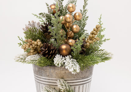 Brad Natural Decorat la Ghiveci "Golden Frost"