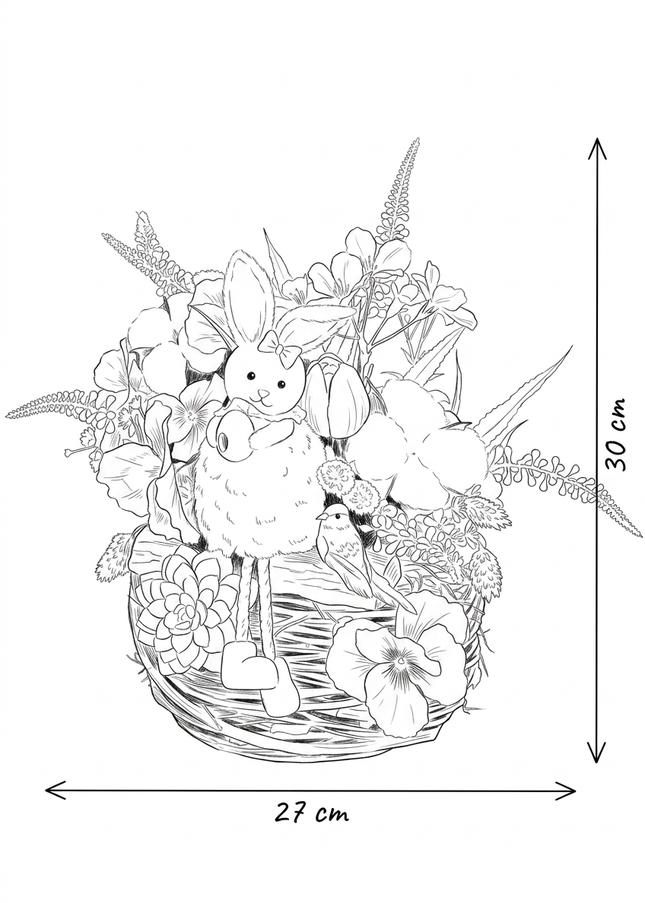Aranjament floral de Paște „Spring Joy” – culoare și prospețime