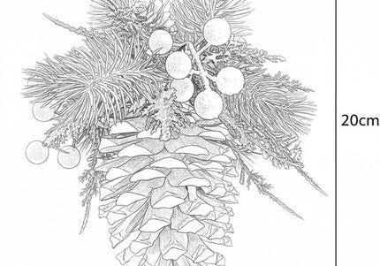 Ornament de Crăciun Artizanal „Crimson Berry & Copper Cone”