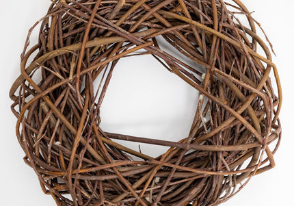 Coroniță din Răchită Naturală Maro – Bază Împletită pentru Aranjamente Florale și Decor DIY