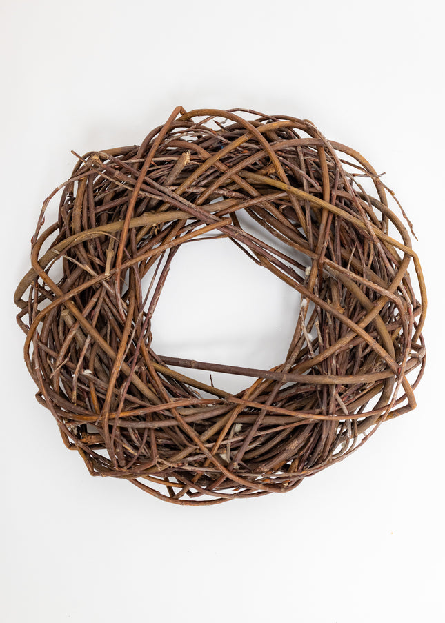 Coroniță din Răchită Naturală Maro – Bază Împletită pentru Aranjamente Florale și Decor DIY
