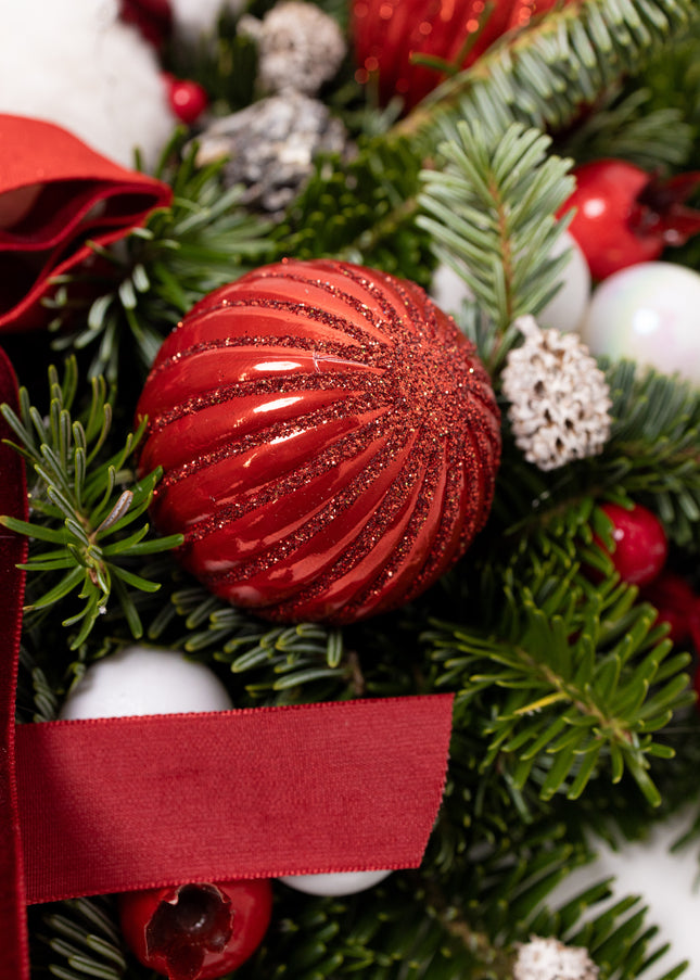 Coroniță Craciun "Holiday Joy" din Brad Natural Nobilis