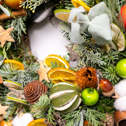 Coroniță Crăciun "Eucalyptus & Cotton" Brad Nobilis