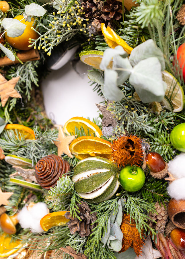 Coroniță Crăciun "Eucalyptus & Cotton" Brad Nobilis