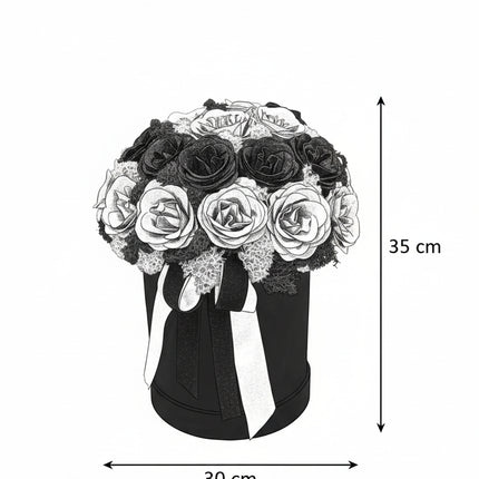 Aranjament de Lux "Silver Onyx Majesty" cu Coronetă Imperială