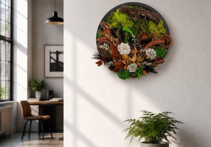 Tablou decorativ „Autumn Forest” – compoziție naturală în tonuri de toamnă