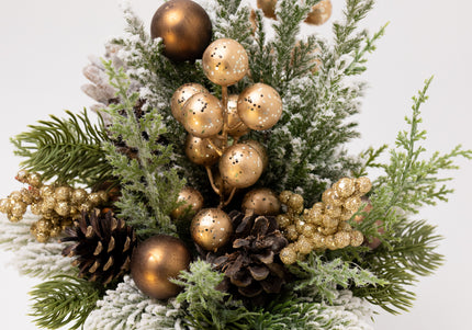 Brad Natural Decorat la Ghiveci "Golden Frost"
