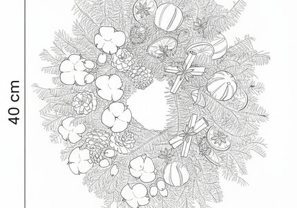 Coroniță de Crăciun Artizanală „Cotton & Cedar Forest”