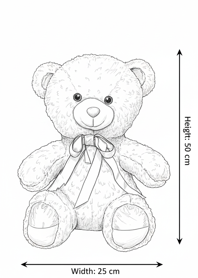 Jucărie de Lux „Crimson Velvet Hug” – Ediție Colector 50 cm