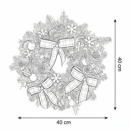Coroniță Crăciun "Starry Red Joy" din Brad Nobilis