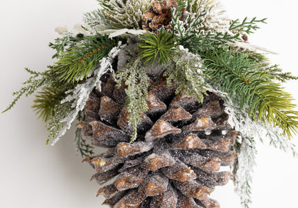 Ornament de Crăciun Premium „Snowy Giant Pinecone”
