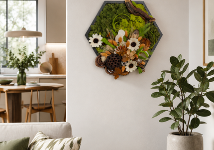 Tablou decorativ „Wild Nature” – compoziție botanică în tonuri naturale