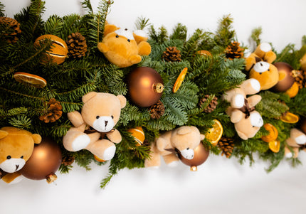 Ghirlandă de Crăciun Artizanală „Teddy Bear’s Festive Trail”