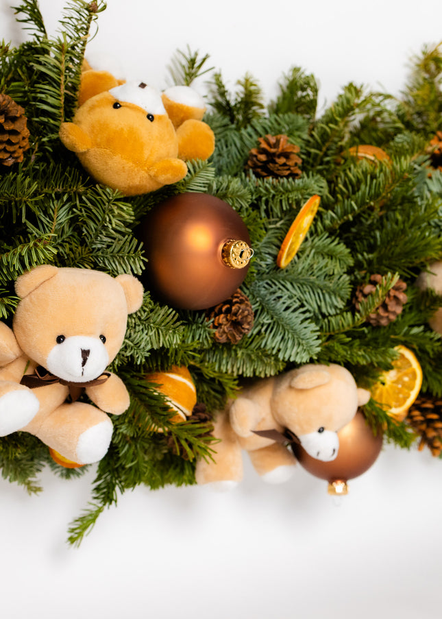 Ghirlandă de Crăciun Artizanală „Teddy Bear’s Festive Trail”