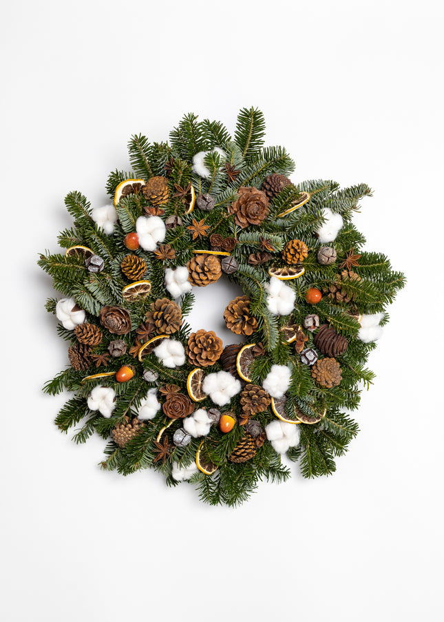 Coroniță de Crăciun Artizanală „Cotton & Cedar Forest”