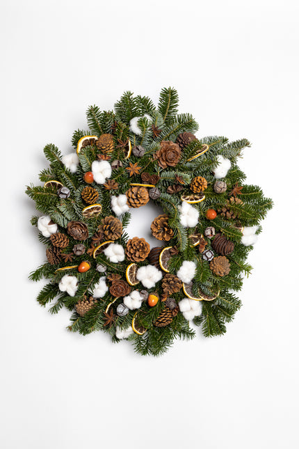 Coroniță de Crăciun Artizanală „Cotton & Cedar Forest”
