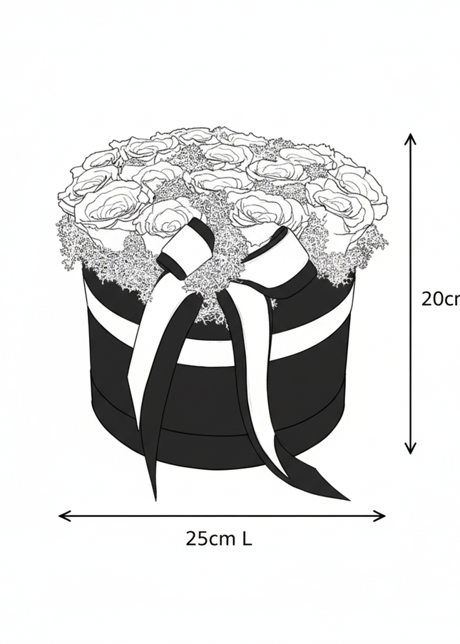 Aranjament Inimă Lux 25 Trandafiri Criogenați Roșii