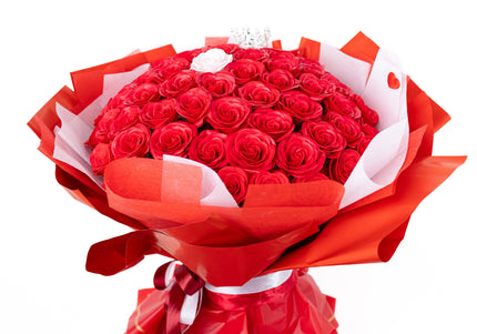 Buchet Gigant "Imperial Love" cu 101 Trandafiri Artizanali
