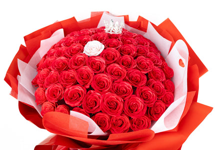 Buchet Gigant "Imperial Love" cu 101 Trandafiri Artizanali