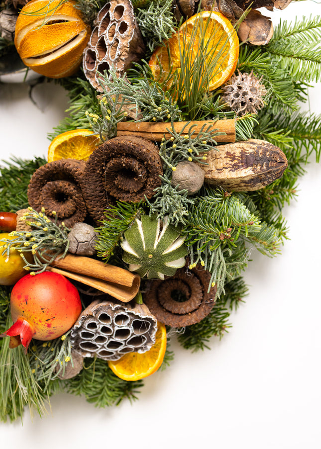 Coroniță Crăciun "Natural Harvest" din Mix de Brad Natural