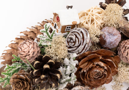 Coroniță Crăciun "Sweet Gingerbread" cu Mușchi și Conuri