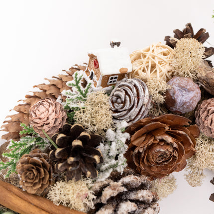 Coroniță Crăciun "Sweet Gingerbread" cu Mușchi și Conuri