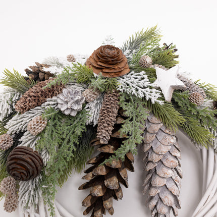 Coroniță Crăciun "Nature's Harmony" pe Lemn Împletit