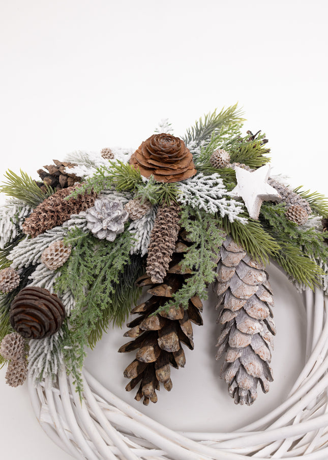 Coroniță Crăciun "Nature's Harmony" pe Lemn Împletit