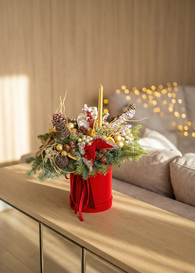 Aranjament Festiv de Crăciun „Velvet Noel Splendor”