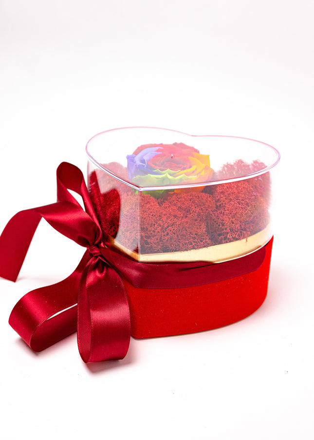 Aranjament de Lux „Eternal Rainbow” în Inimă de Cristal