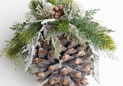 Ornament de Crăciun Premium „Snowy Giant Pinecone”