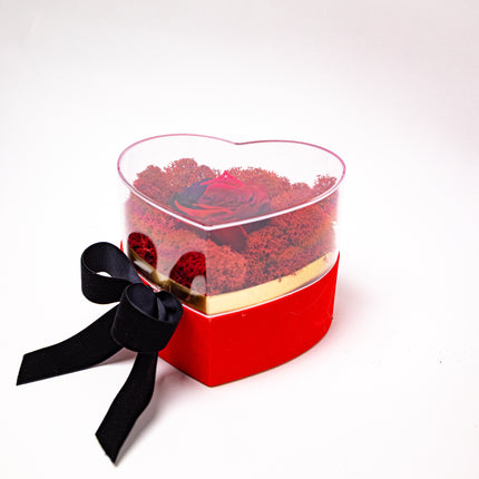 Aranjament de Lux „Rainbow Eternal Rose” în Cupolă Acrilică