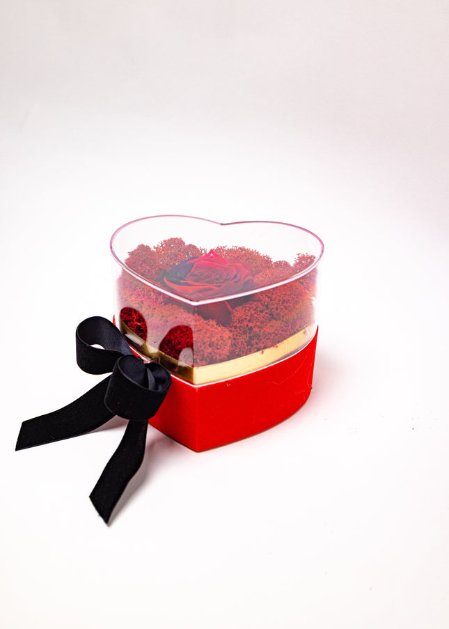 Aranjament de Lux „Rainbow Eternal Rose” în Cupolă Acrilică