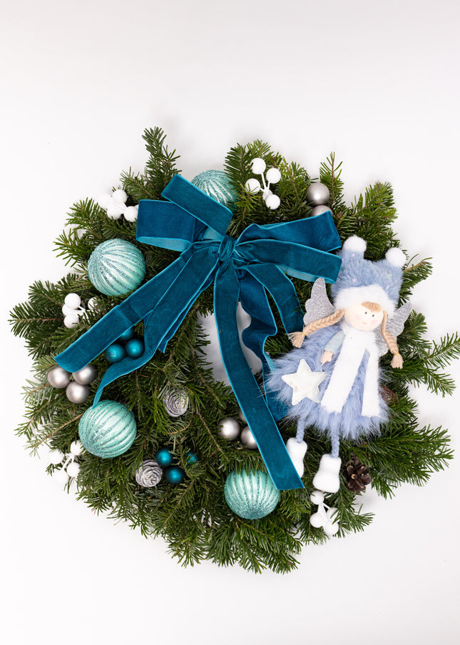 Coroniță Crăciun "Turquoise Angel" din Brad Nobilis