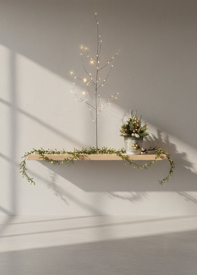 Brad Natural Decorat la Ghiveci "Golden Frost"