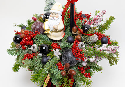 Aranjament de Crăciun Premium – Santa’s Velvet Box