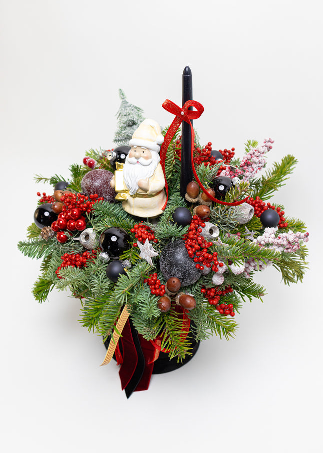 Aranjament de Crăciun Premium – Santa’s Velvet Box