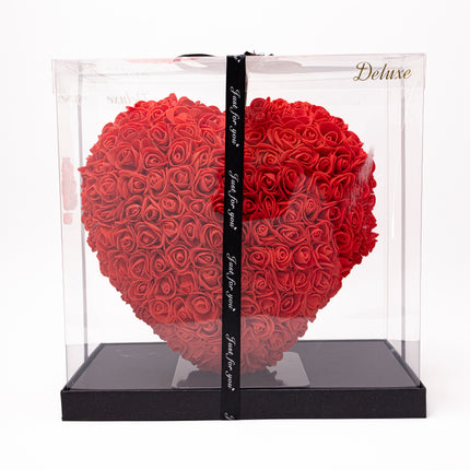 Aranjament de Lux Inima „Red Passion Heart” Artizanal