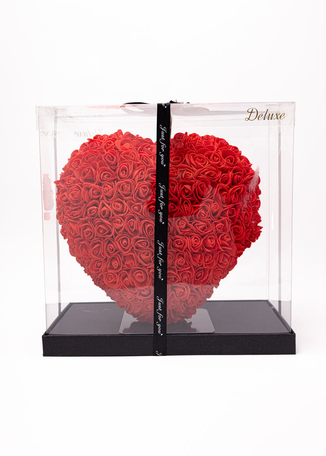 Aranjament de Lux Inima „Red Passion Heart” Artizanal