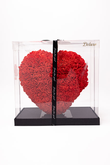 Aranjament de Lux Inima „Red Passion Heart” Artizanal